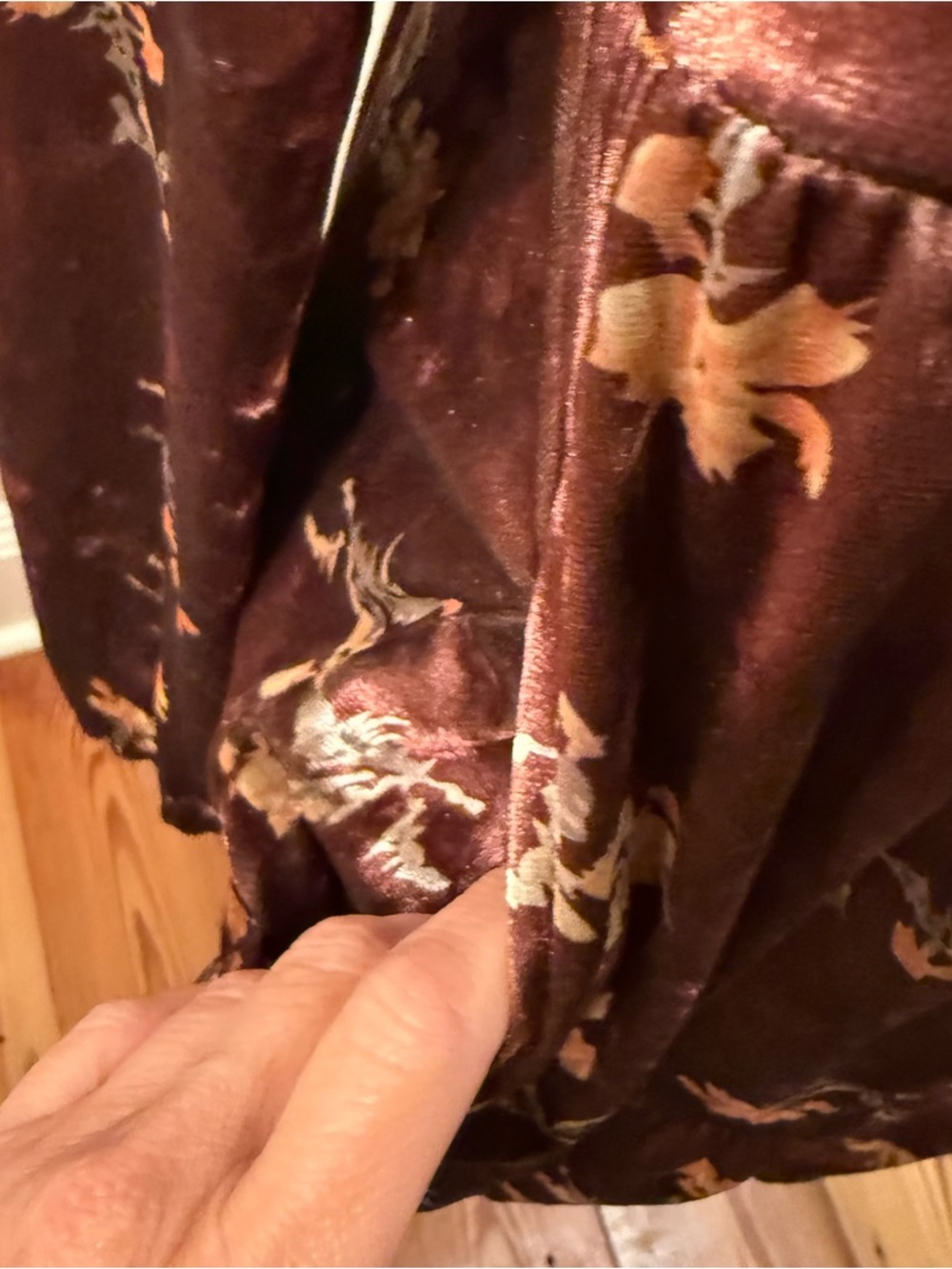 Polagram Brown Velvet Dress Babydoll Tiered Fairy grunge Whimsigoth Size Small - Picture 8 of 16